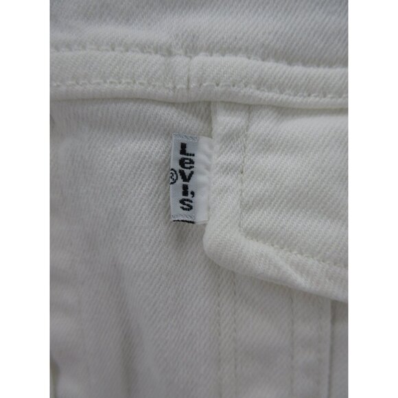 Levis Trucker XL Denim Moto Button Down White Tab Flap Pockets * - Picture 4 of 15